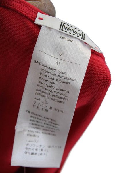Wolford Women Sheath Bodycon Red Dress Size M