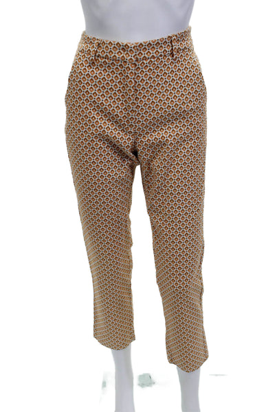Weekend Max Mara Womens Orange Cropped Ankle Pants Size 42