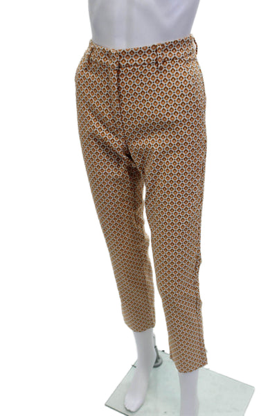 Weekend Max Mara Womens Orange Cropped Ankle Pants Size 42