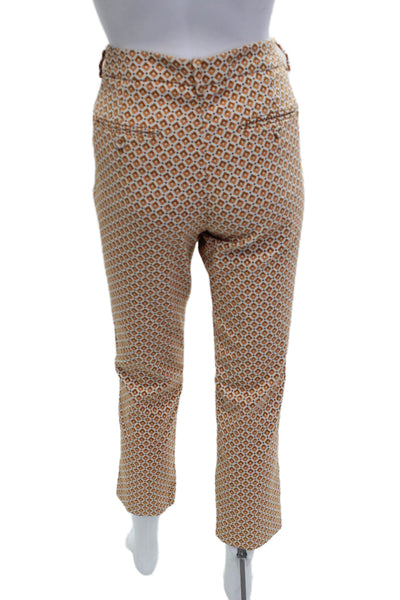 Weekend Max Mara Womens Orange Cropped Ankle Pants Size 42