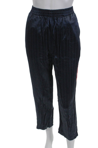 Rag & Bone Mens Cropped Ankle Striped Pants Dark Blue Size M