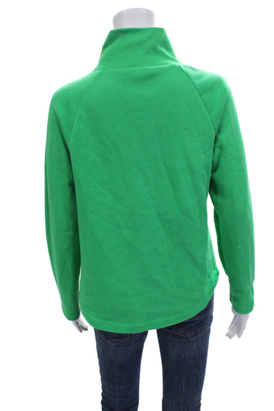 J Crew Womens Henley Sweatshirts Mock Neck Button Long Sleeve Green Size S