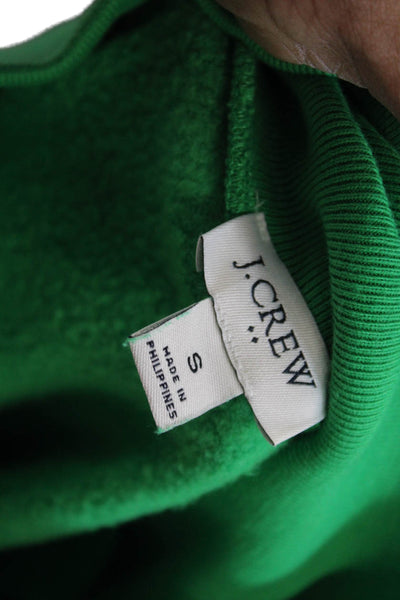 J Crew Womens Henley Sweatshirts Mock Neck Button Long Sleeve Green Size S