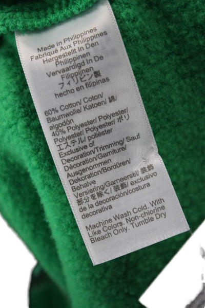 J Crew Womens Henley Sweatshirts Mock Neck Button Long Sleeve Green Size S