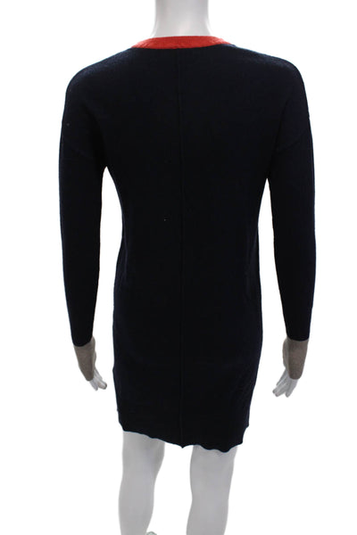 Boden Womens Dark Blue Sweater Dress Knee Length Long Sleeve Crew Neck Size 2