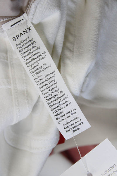 Spanx Womens White High Rise Jegging Pants Petite Size S