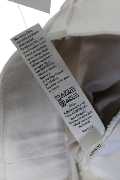 Spanx Womens White High Rise Jegging Pants Petite Size S