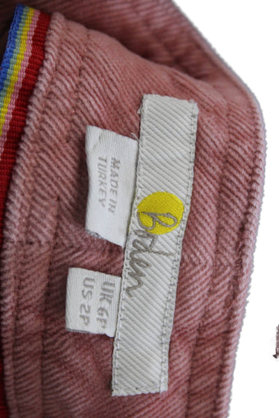 Boden Womens Cropped Jogger Pants Pink Cotton Blend Size 2P