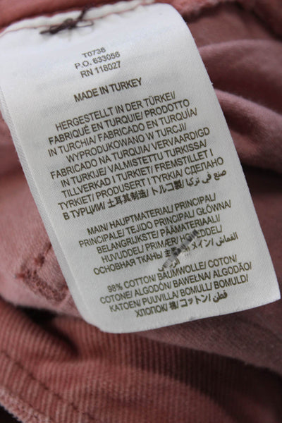 Boden Womens Cropped Jogger Pants Pink Cotton Blend Size 2P
