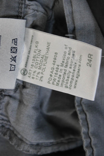 AG Adriano Goldschmied Womens Gray Cropped Ankle Chino Pants Petite Size 24