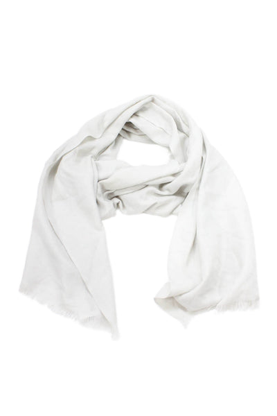 Saks Fifth Avenue Women's Fringe Edge Wrap Scarf Gray Size 80" x 19"