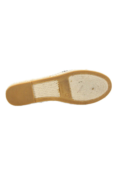 Andre Assous Women's Round Toe Canvas Slip-On Espadrille Flat Shoes Black Size11
