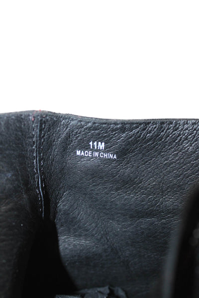 Eileen Fisher Women's Leather Round Toe Ankle Boots Black Size 11