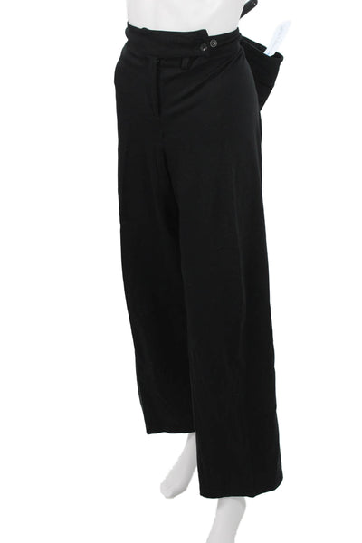 Eileen Fisher Women Dress Pants Black Polyester Button Size L