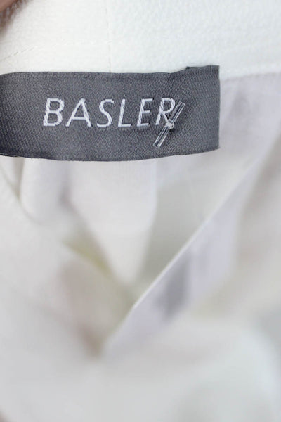 BASLER Womens Basic White Blouse Long Sleeve 100% Polyester Size L