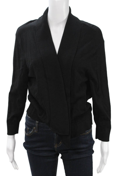 Calvin Klein Women Black Cardigan Long Sleeve Size L
