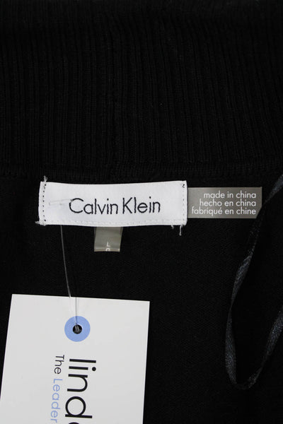 Calvin Klein Women Black Cardigan Long Sleeve Size L