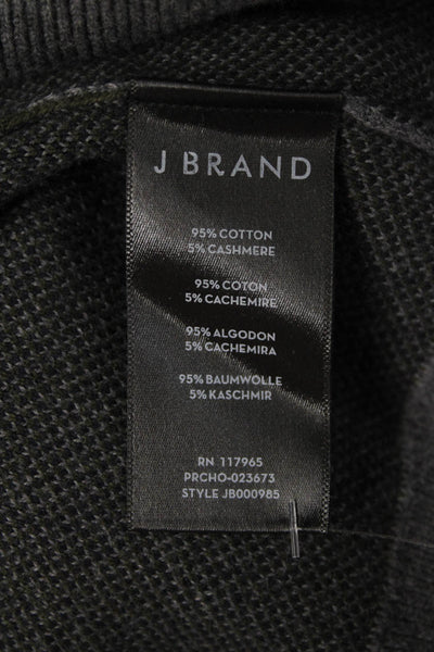 J Brand Mens Dark Blue Camouflage Pullover Cotton Cashmere Size S