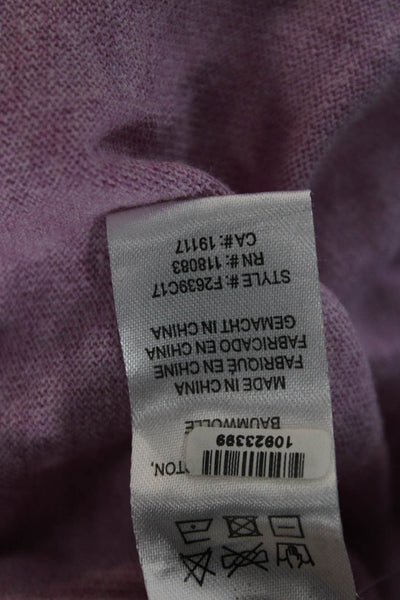 Minnie Rose Womens Purple Cotton Round Neck Sleeveless Blouse Size One Size