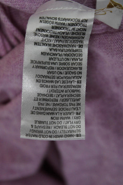 Minnie Rose Womens Purple Cotton Round Neck Sleeveless Blouse Size One Size