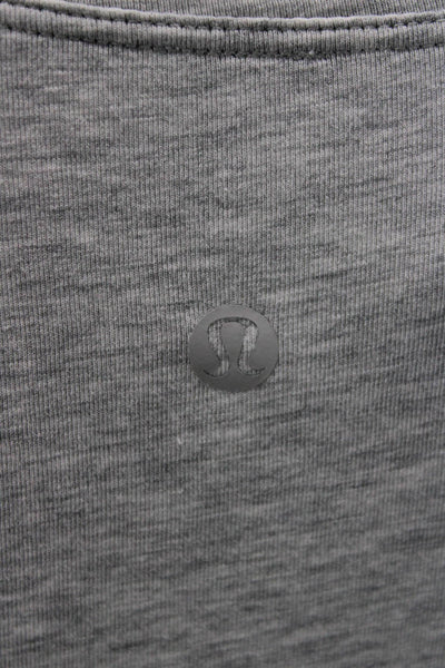 Lululemon Womens Basic T-Shirt Gray Polyester Round Neck Long Sleeve Size S