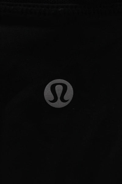Lululemon Womens Black Cropped Basic Crew Neck Short Sleeve T-Shirt Size S
