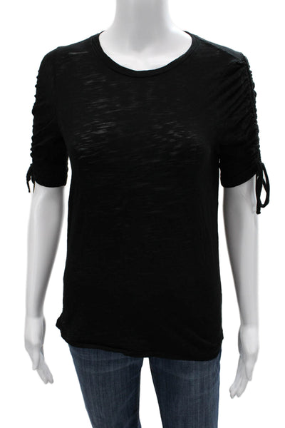 Goldie Women Basic Black Short Sleeve Crew Neck Pima Cotton T-Shirt Size S