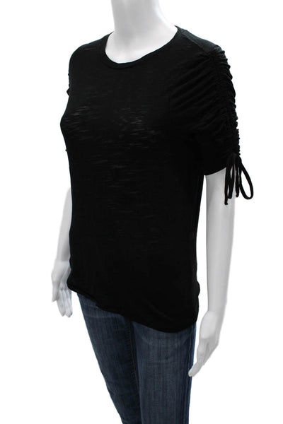 Goldie Women Basic Black Short Sleeve Crew Neck Pima Cotton T-Shirt Size S