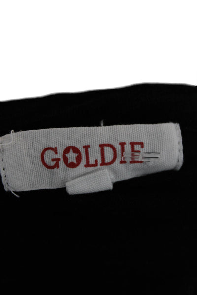 Goldie Women Basic Black Short Sleeve Crew Neck Pima Cotton T-Shirt Size S