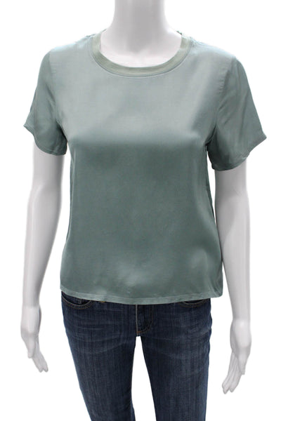 Nation LTD Womens Basic Green Crew Neck Short Sleeve T Shirt Size XS