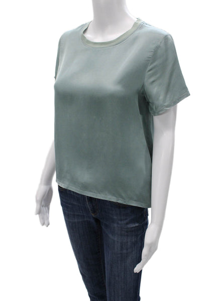 Nation LTD Womens Basic Green Crew Neck Short Sleeve T Shirt Size XS