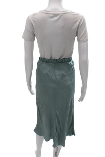 Nation LTD Womens Straight Pencil Midi Skirt Green Viscose Size XS
