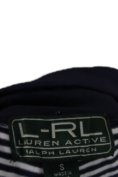 Lauren Ralph Lauren Women Capri Striped Dark Blue Nautical Leggings Size S