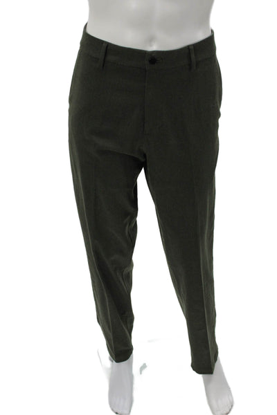 Lululemon Mens Green Dress Pants Button Classic Size 38