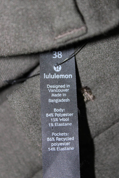 Lululemon Mens Green Dress Pants Button Classic Size 38