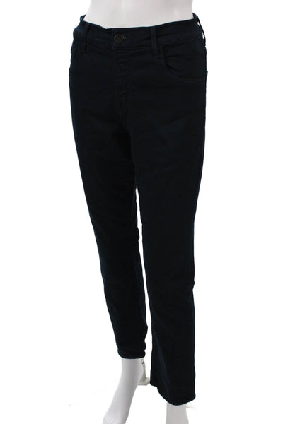 7 For All Mankind Women Black Straight Jeans High Rise Designer Size 31