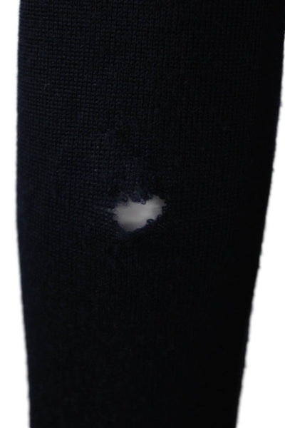 Banana Republic Mens Pullover Sweater V-Neck Merino Wool Dark Blue Size M