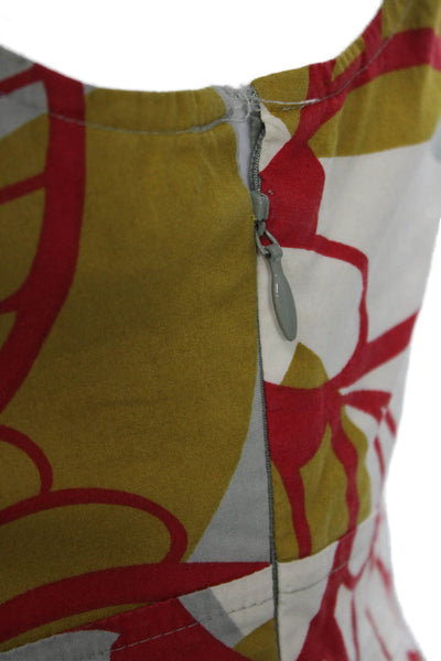 Maeve Anthropologie Women A-Line Dress Gray Floral Square Neck Mini Size 2