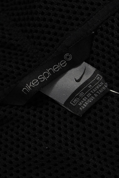 Nike Womens Full Zip Hoodie Black Long Sleeve Polyester Size M