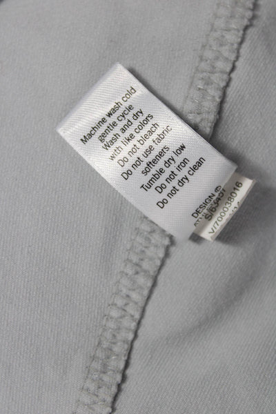 Athleta Womens Windbreaker Gray High Neck Zip Long Sleeve Size L
