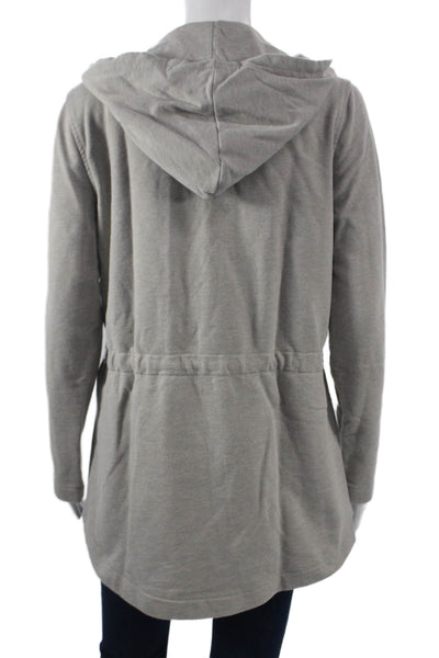 Lauren Ralph Lauren Women Anorak Jacket Gray Button Cotton Polyester Size M
