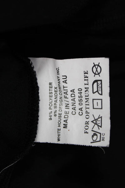 Sympli Women Tunic Black Long Sleeve Round Neck Polyester Spandex Size 10