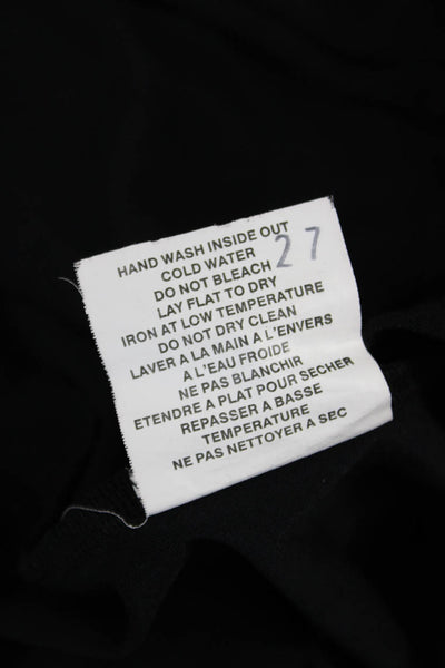 Sympli Women Tunic Black Long Sleeve Round Neck Polyester Spandex Size 10