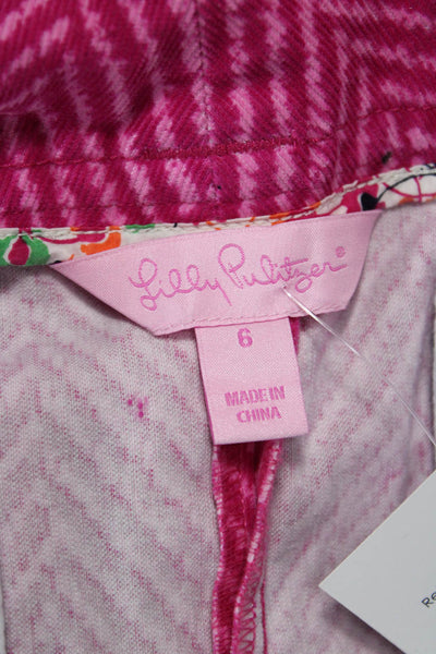 Lilly Pulitzer Women Mini Pencil Herringbone Pink Skirt Size 6