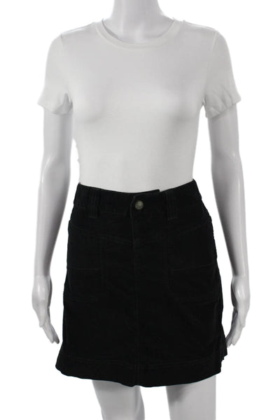 Athleta Womens Petite A-Line Mini Skirt Black Size 4