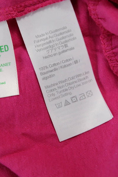 J Crew Women Pink Short Sleeve T-Shirt Dress Cotton Size XS