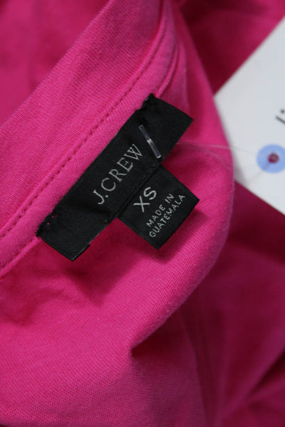 J Crew Women Pink Short Sleeve T-Shirt Dress Cotton Size XS