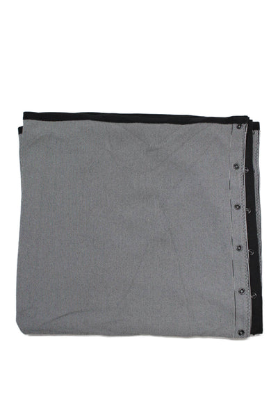 Lululemon Womens Striped Button Wrap Around Scarf Black White 60"X27"