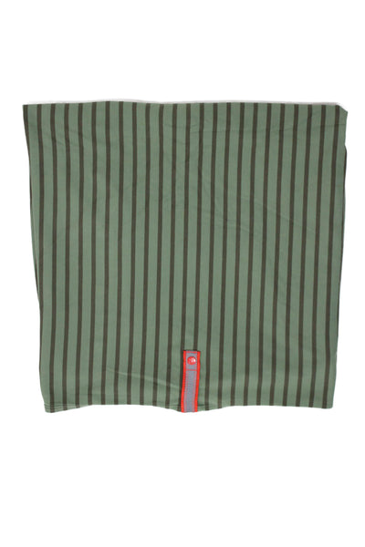 Lululemon Womens Striped Button Wrap Around Scarf Green 60"X27"