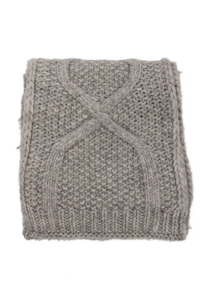 J Crew Womens Wool Cable Knit Scarf Gray Size 72"X10"